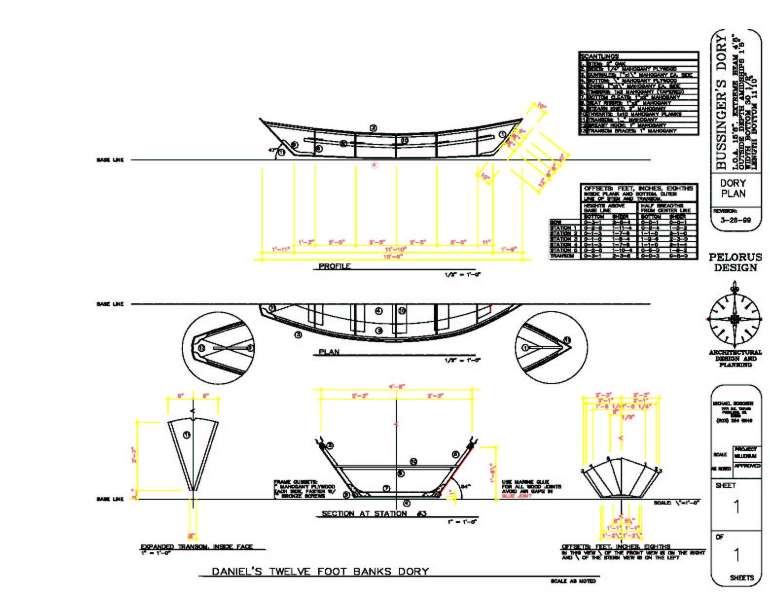 Wooden Dory Boat Plans and Kits